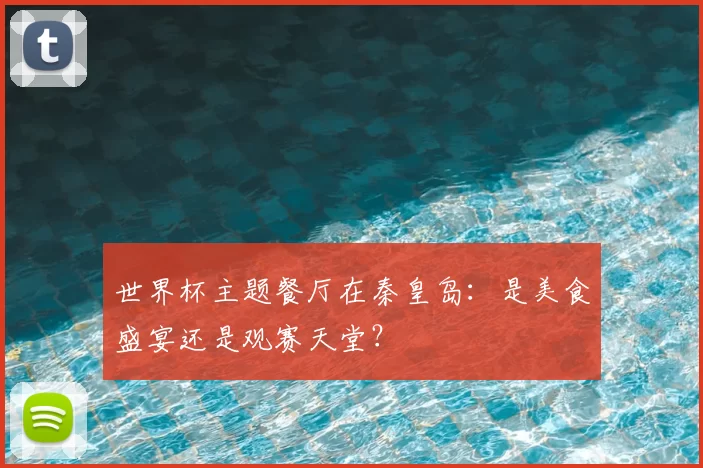 世界杯主题餐厅在秦皇岛:是美食盛宴还是观赛天堂?