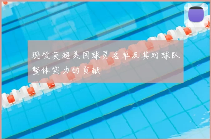 现役英超美国球员名单及其对球队整体实力的贡献